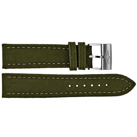 green breitling strap|breitling military fabric strap.